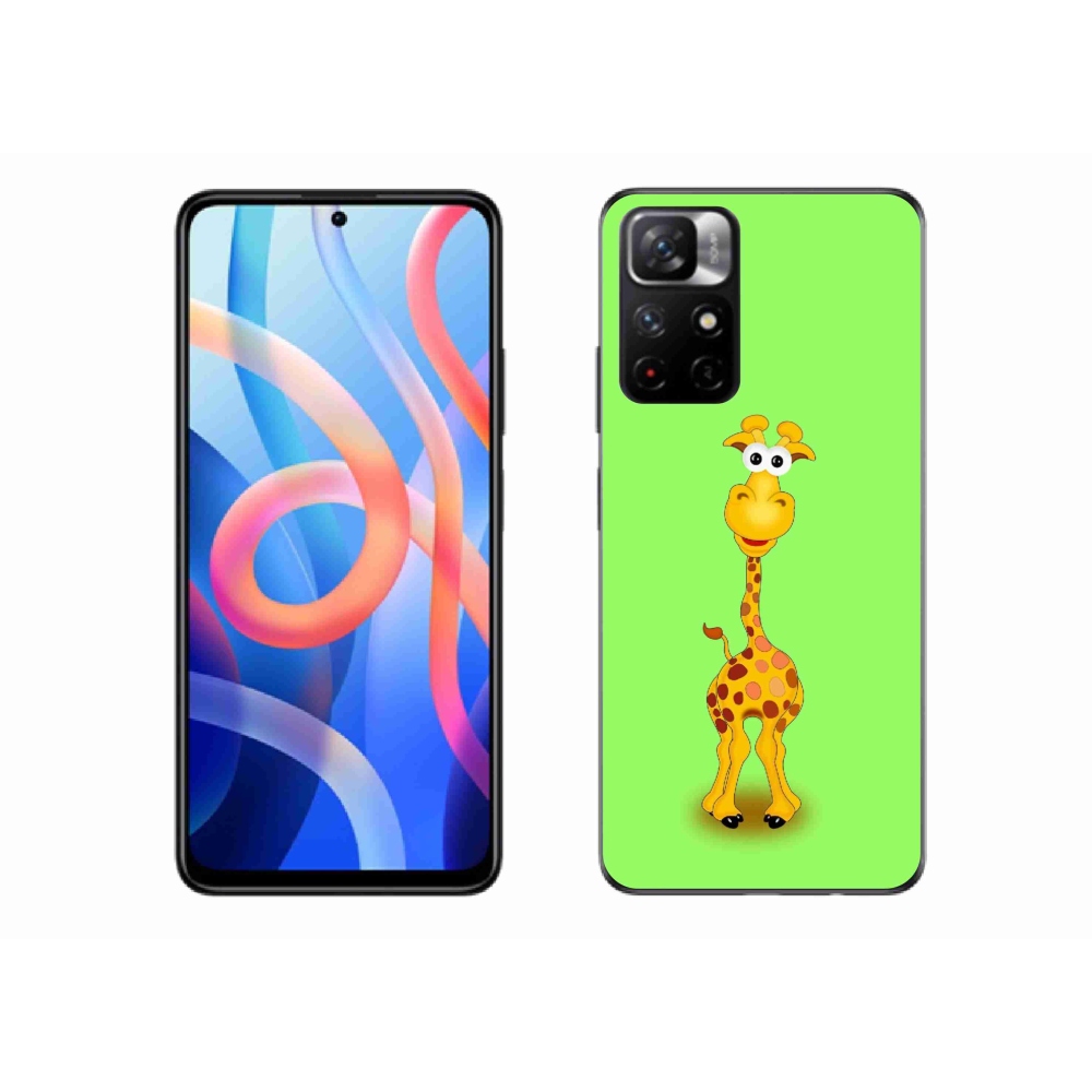 Gélový kryt mmCase na Xiaomi Poco M4 Pro 5G - kreslená žirafa