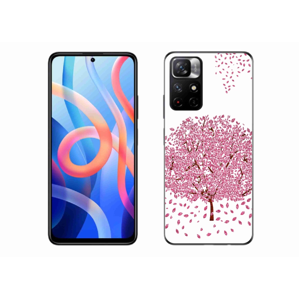 Gélový kryt mmCase na Xiaomi Poco M4 Pro 5G - kreslený strom s listami