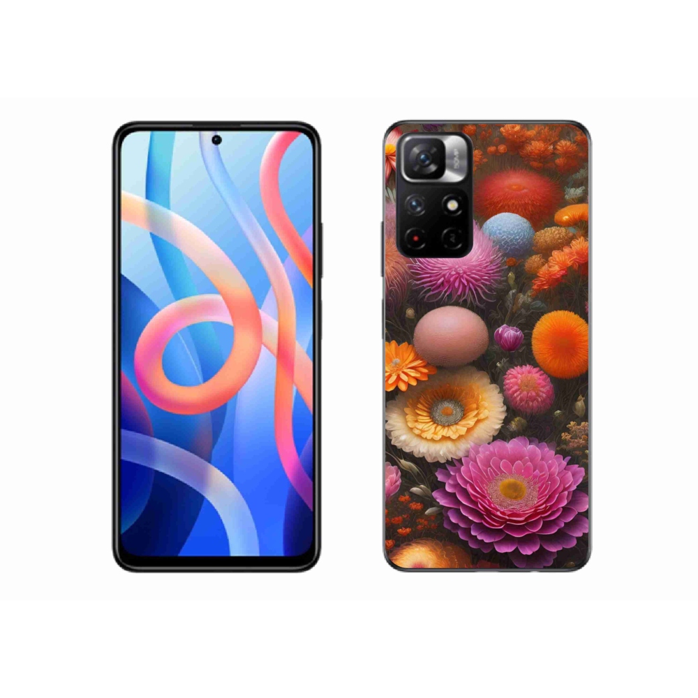 Gélový kryt mmCase na Xiaomi Poco M4 Pro 5G - kvetinová kompozícia