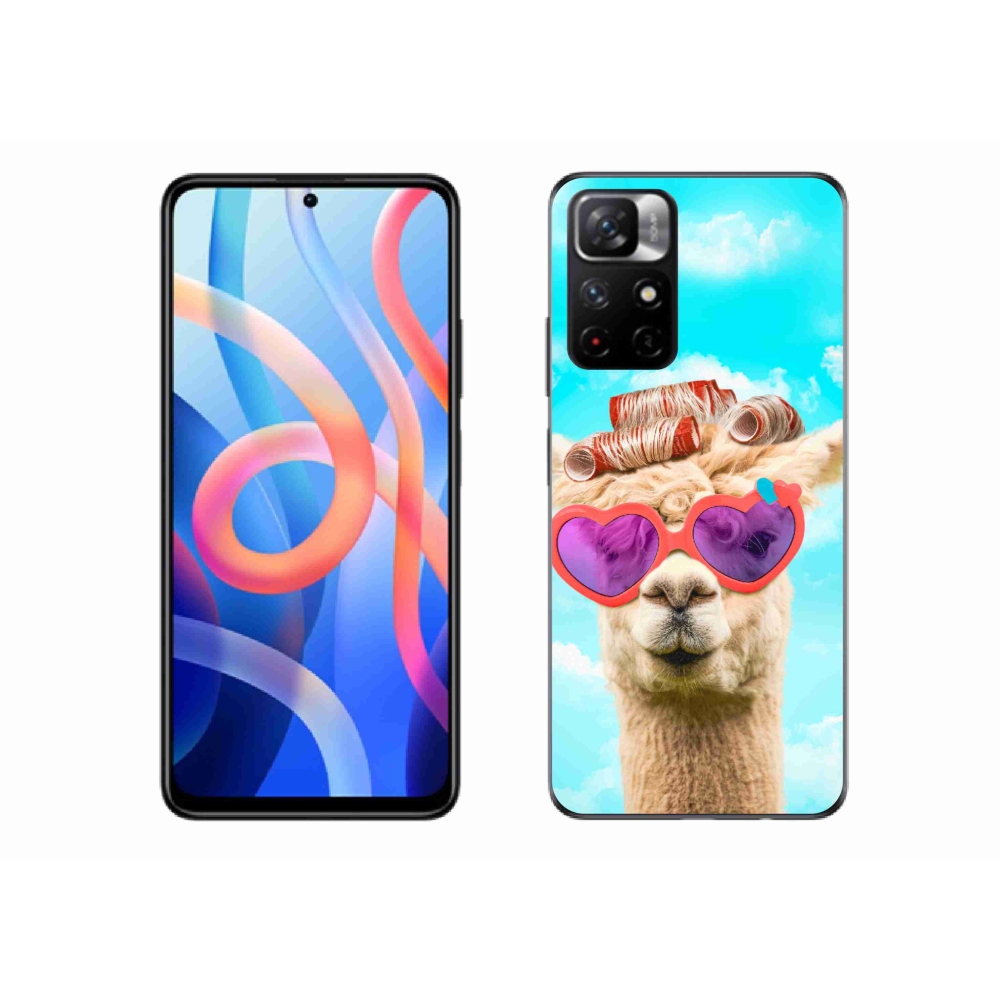 Gélový kryt mmCase na Xiaomi Poco M4 Pro 5G - lama s okuliarmi