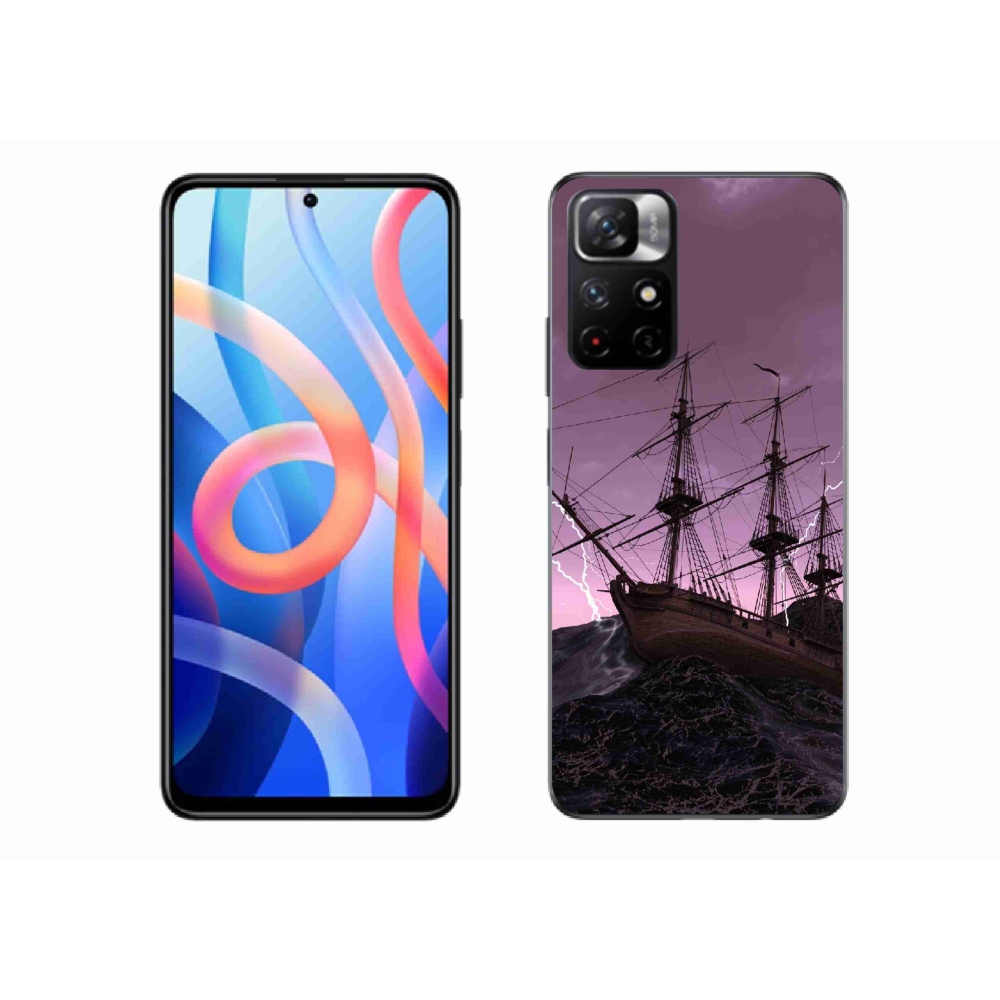 Gélový kryt mmCase na Xiaomi Poco M4 Pro 5G - loď v búrke