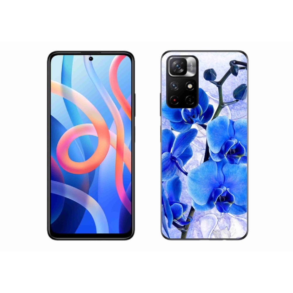 Gélový kryt mmCase na Xiaomi Poco M4 Pro 5G - modré kvety