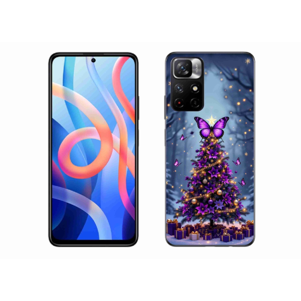 Gélový kryt mmCase na Xiaomi Poco M4 Pro 5G - motýlí vianočný stromček