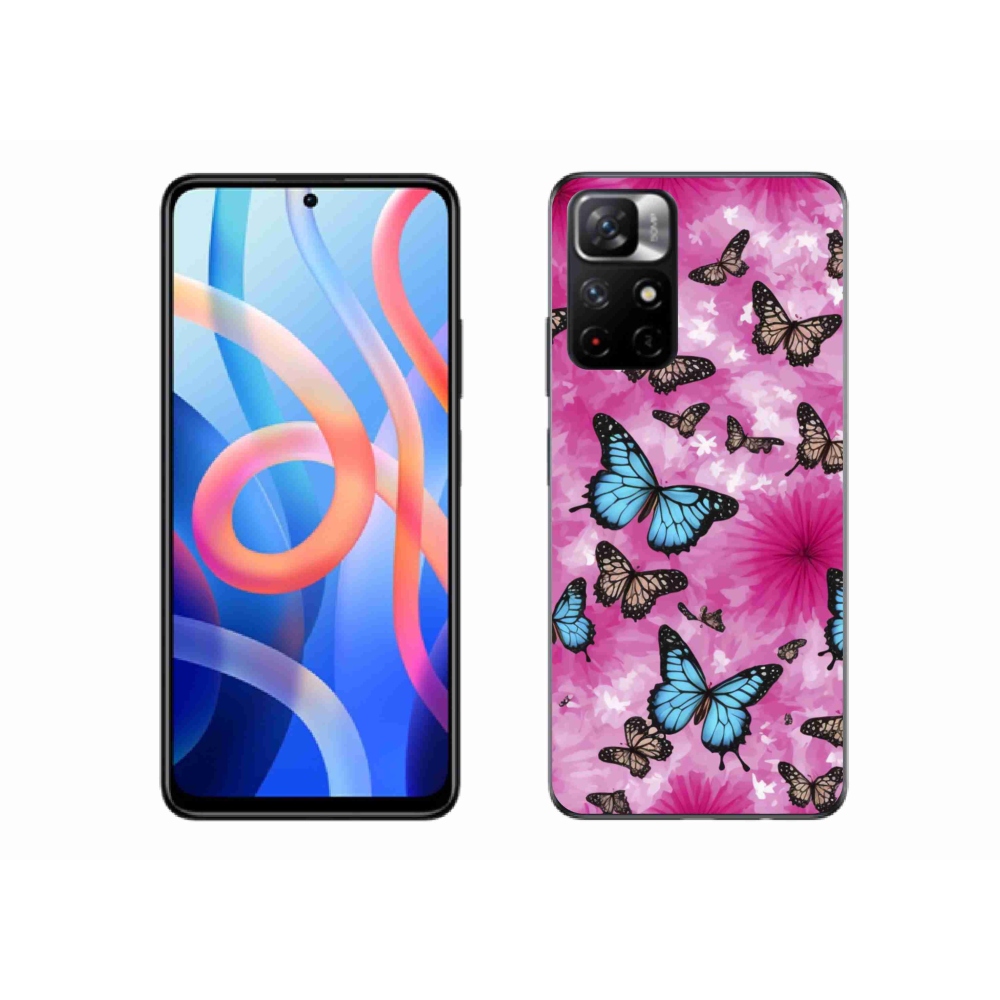 Gélový kryt mmCase na Xiaomi Poco M4 Pro 5G - motýlia záhrada