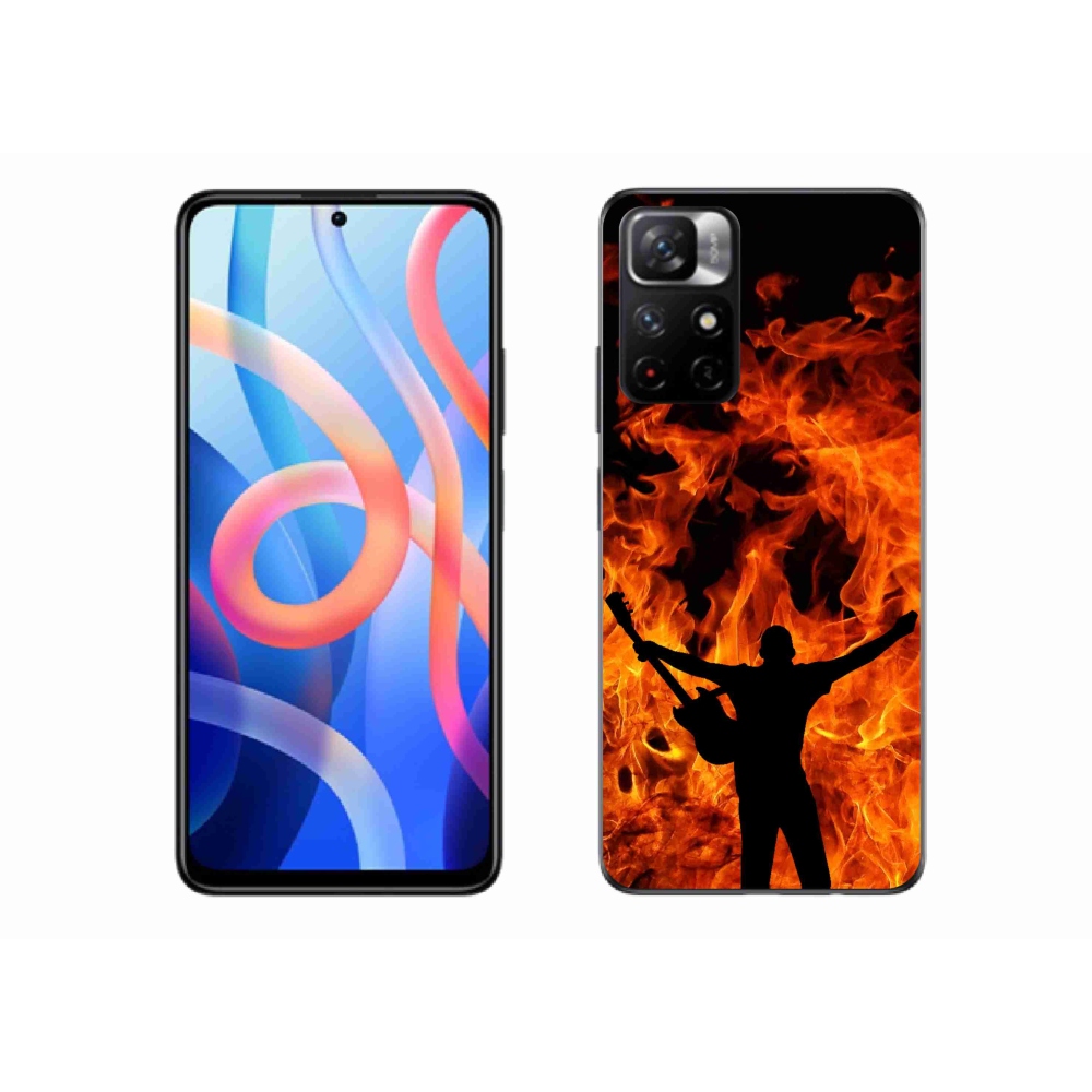 Gélový kryt mmCase na Xiaomi Poco M4 Pro 5G - muzikant a oheň