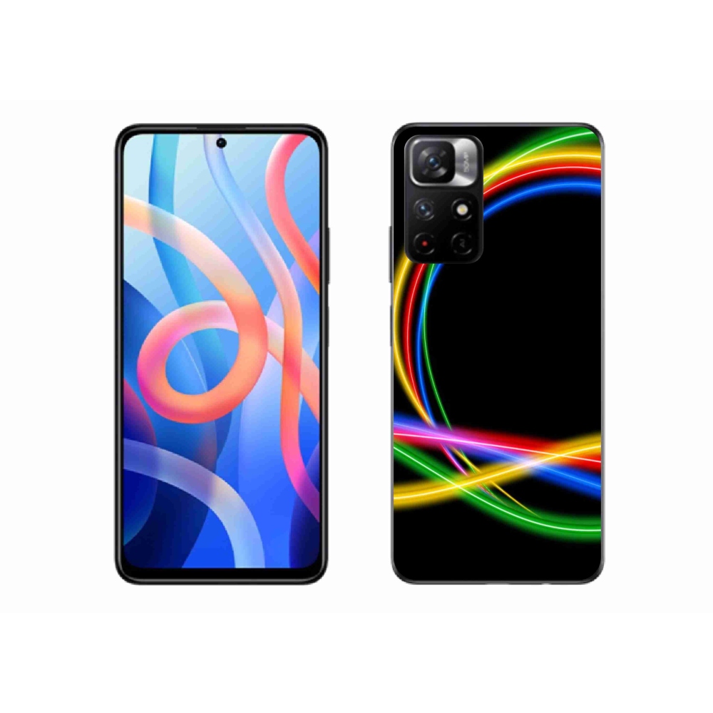 Gélový kryt mmCase na Xiaomi Poco M4 Pro 5G - neónové kruhy