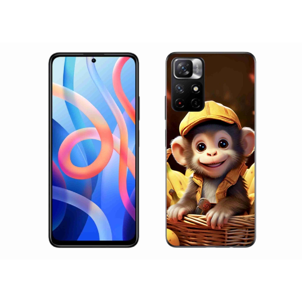 Gélový kryt mmCase na Xiaomi Poco M4 Pro 5G - opice v košíku