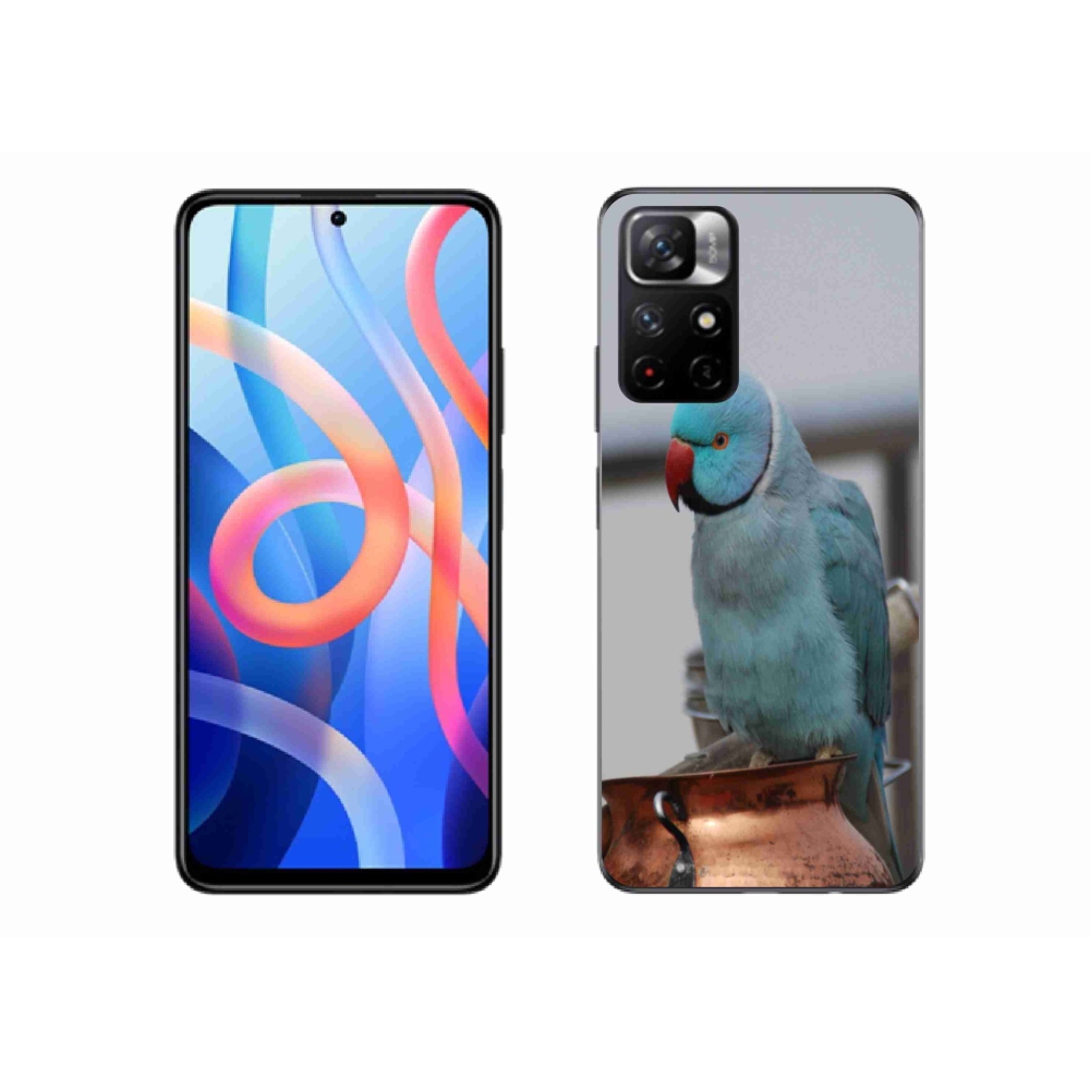 Gélový kryt mmCase na Xiaomi Poco M4 Pro 5G - papagáj alexander modrý