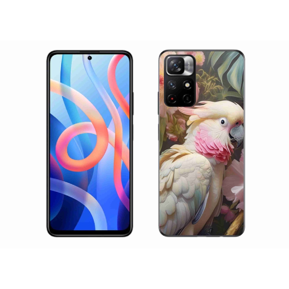 Gélový kryt mmCase na Xiaomi Poco M4 Pro 5G - papagáj kakadu ružový 2