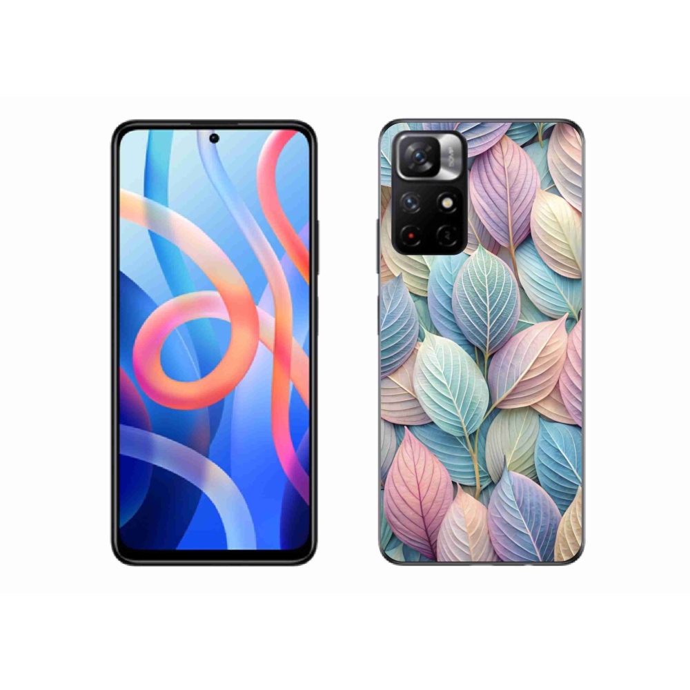 Gélový kryt mmCase na Xiaomi Poco M4 Pro 5G - pastelové listy