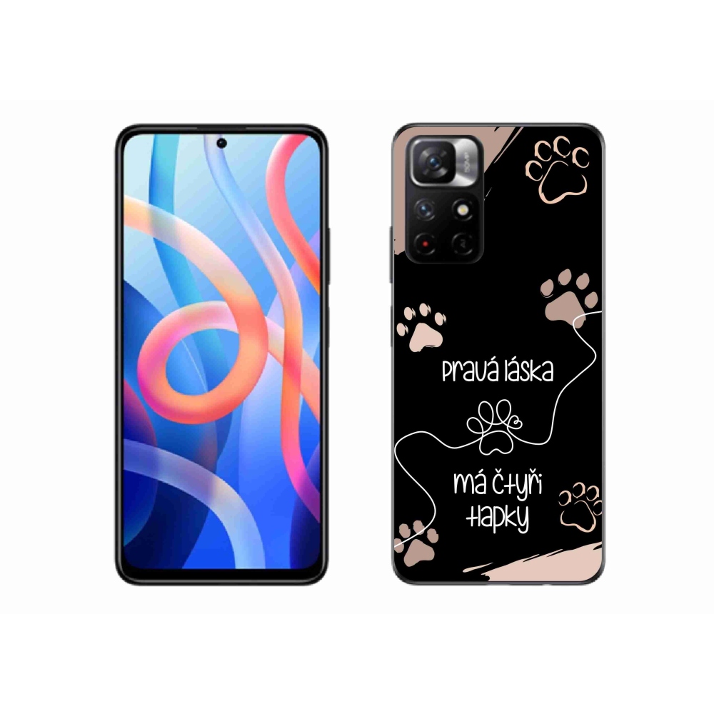 Gélový kryt mmCase na Xiaomi Poco M4 Pro 5G - psí motív 1 čierne pozadie