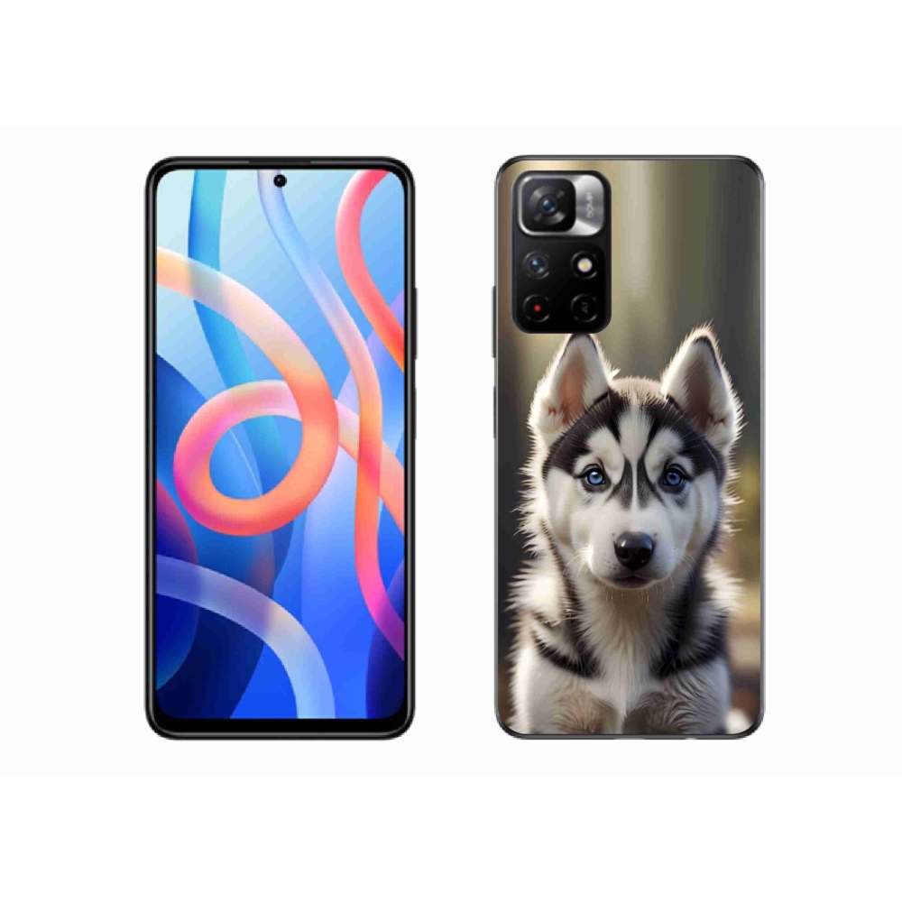 Gélový kryt mmCase na Xiaomi Poco M4 Pro 5G - roztomilý sibírsky husky