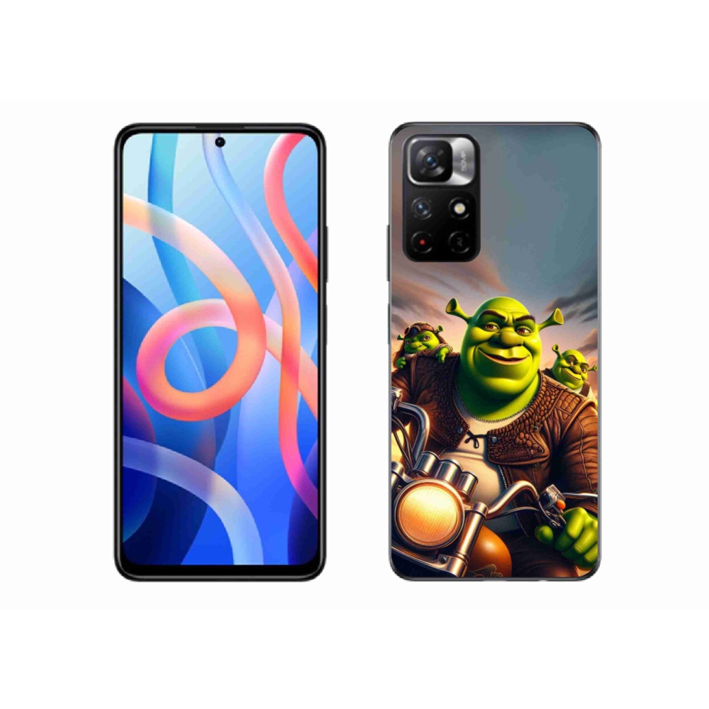 Gélový kryt mmCase na Xiaomi Poco M4 Pro 5G - shrek na motorke