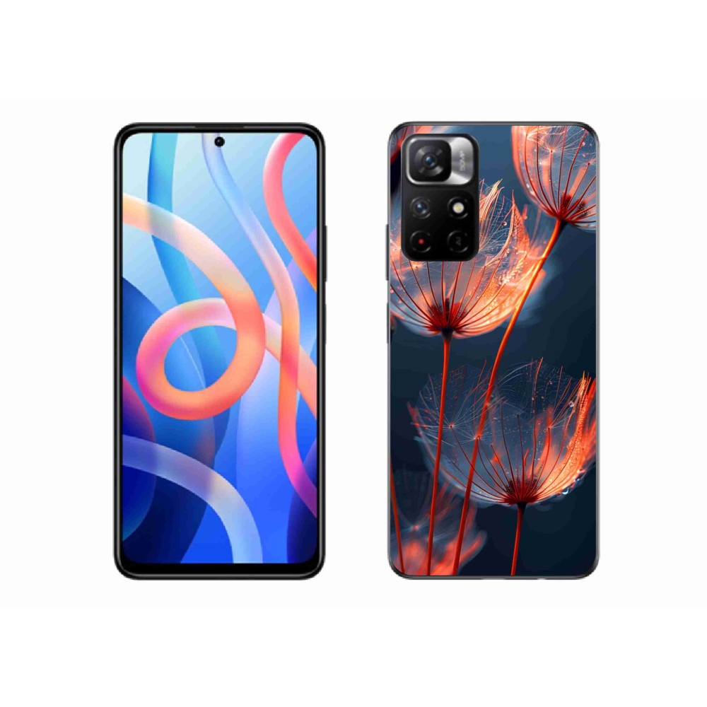 Gélový kryt mmCase na Xiaomi Poco M4 Pro 5G - svetielkujúce páperie