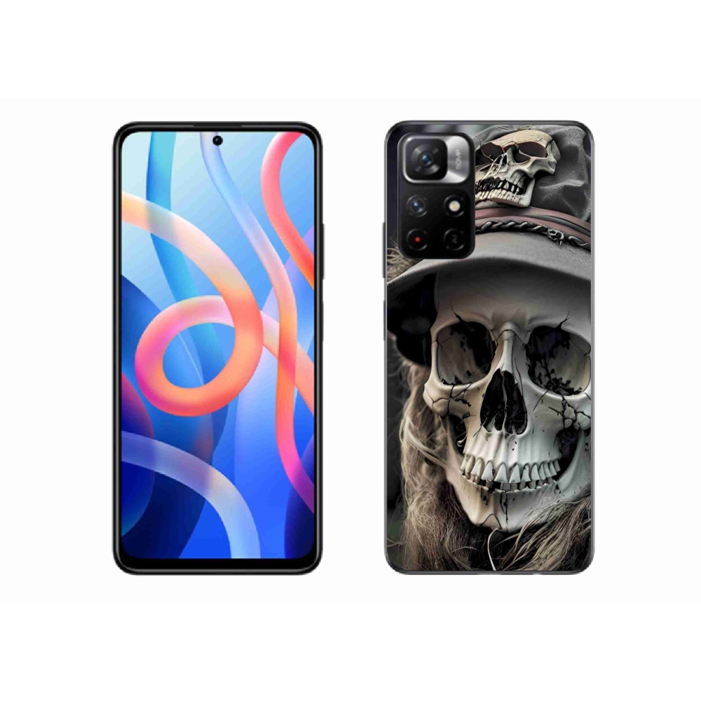 Gélový kryt mmCase na Xiaomi Poco M4 Pro 5G - temná lebka