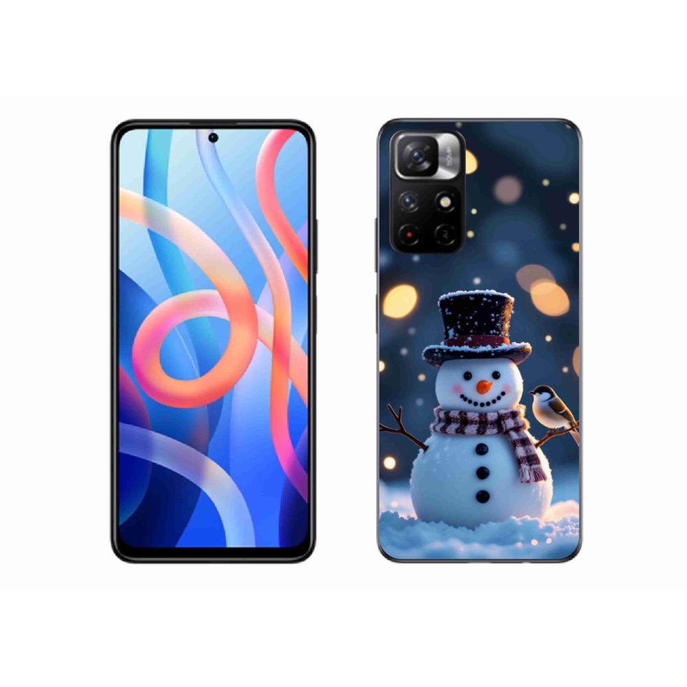 Gélový kryt mmCase na Xiaomi Poco M4 Pro 5G - vianočný snehuliak