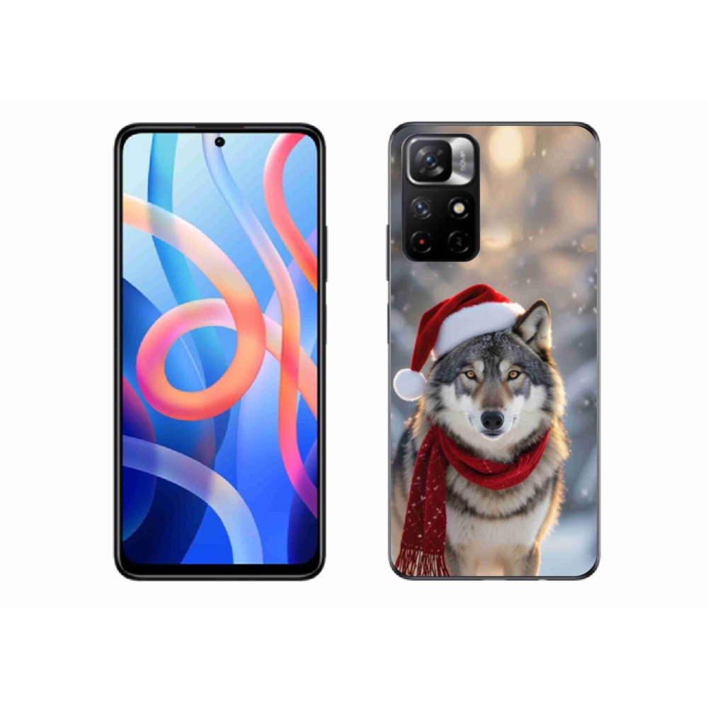 Gélový kryt mmCase na Xiaomi Poco M4 Pro 5G - vianočný vlk