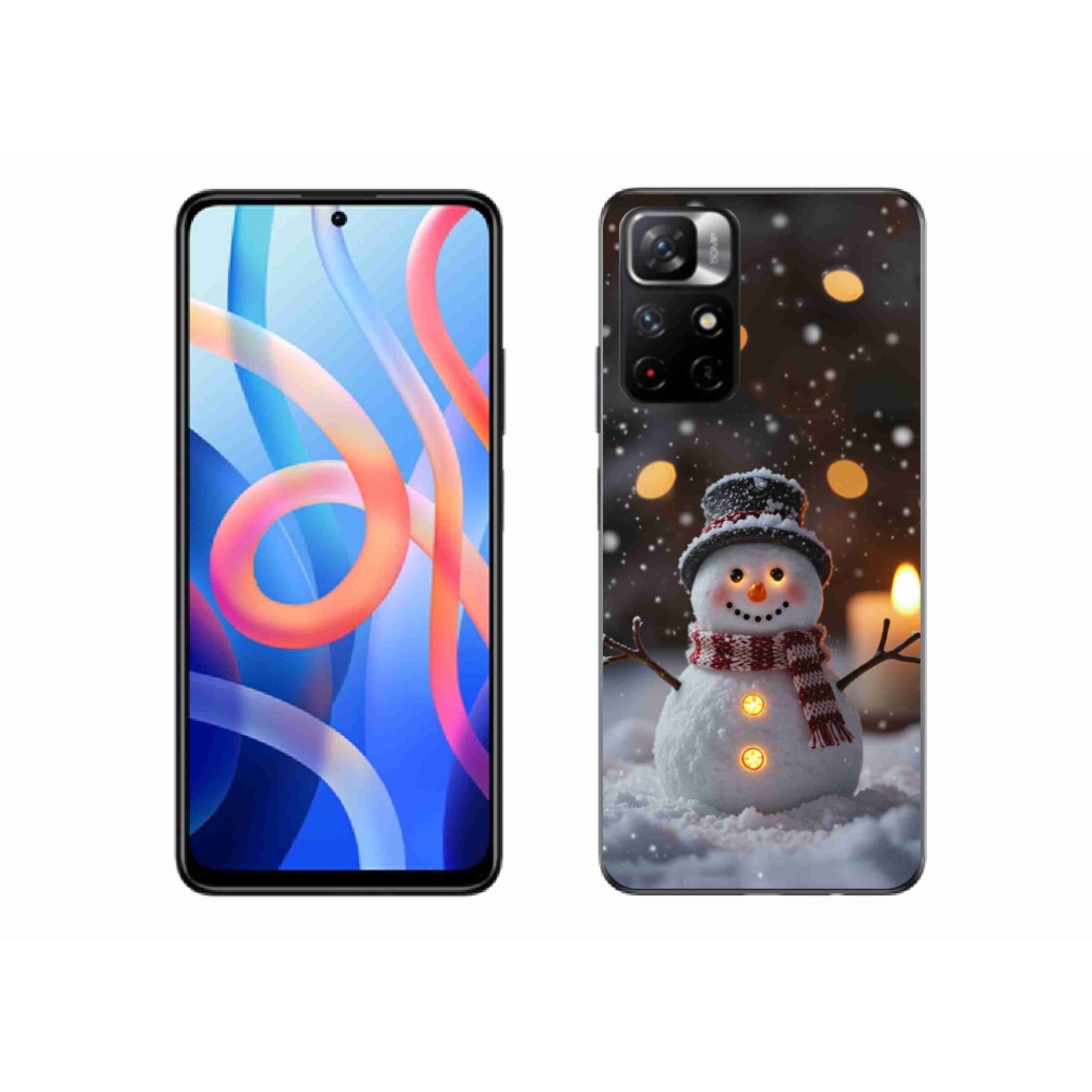 Gélový kryt mmCase na Xiaomi Poco M4 Pro 5G - veselý snehuliak