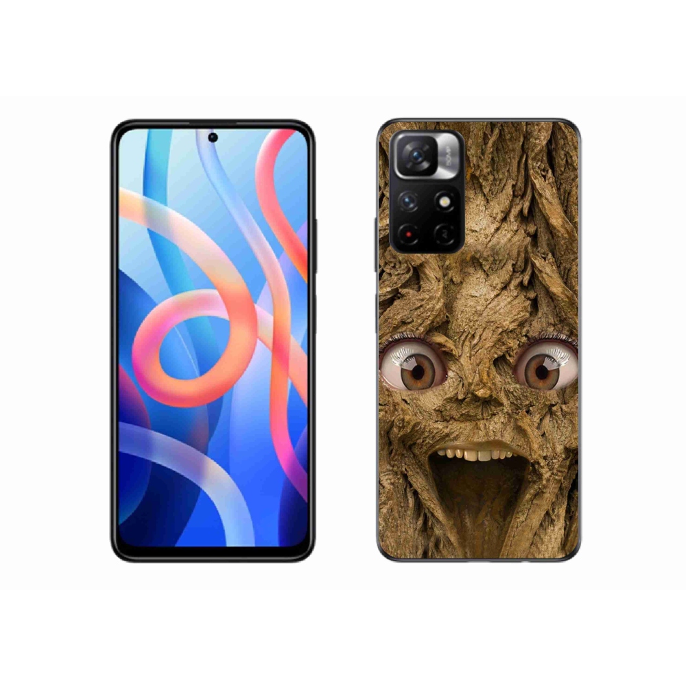 Gélový kryt mmCase na Xiaomi Poco M4 Pro 5G - veselý strom s očami