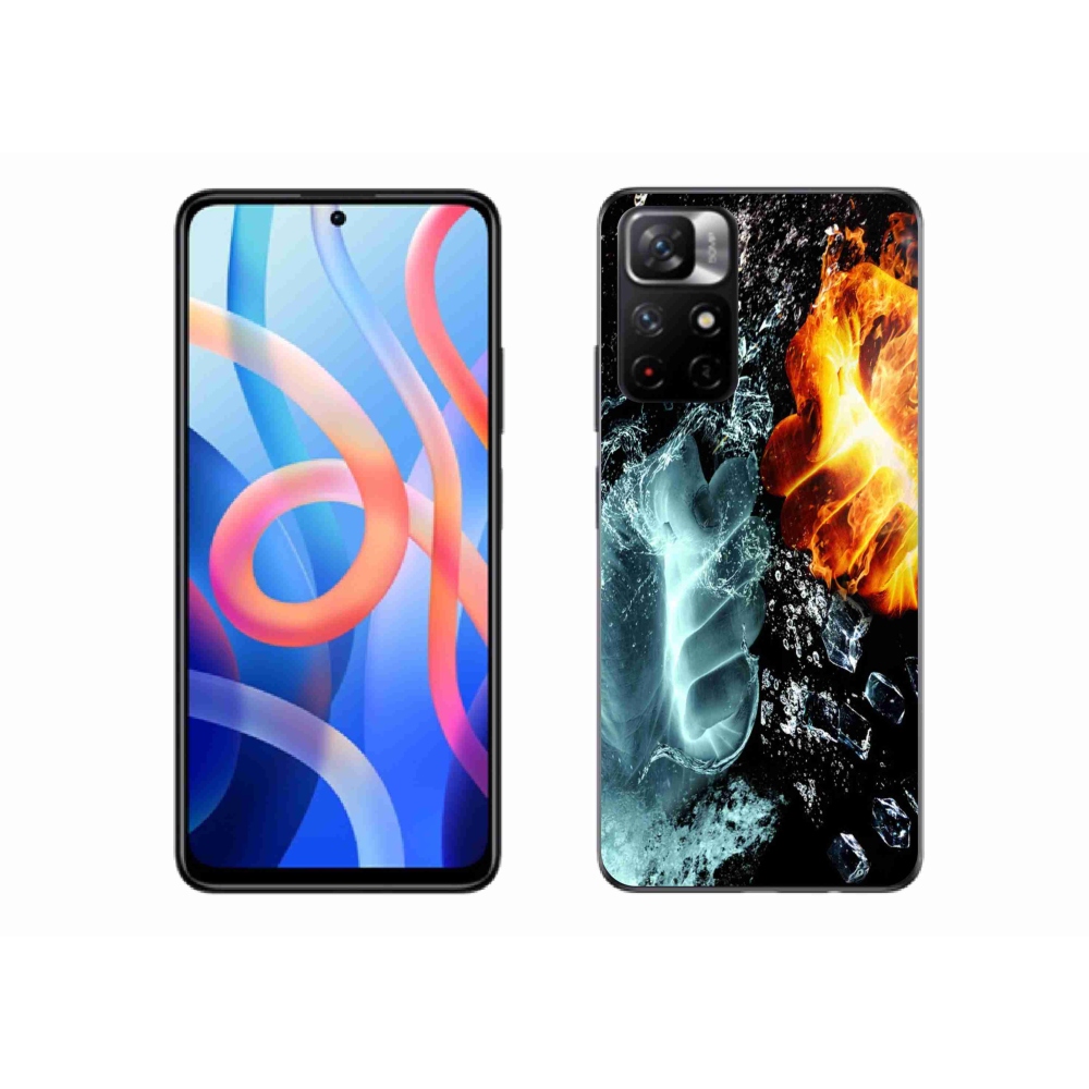 Gélový kryt mmCase na Xiaomi Poco M4 Pro 5G - voda a oheň