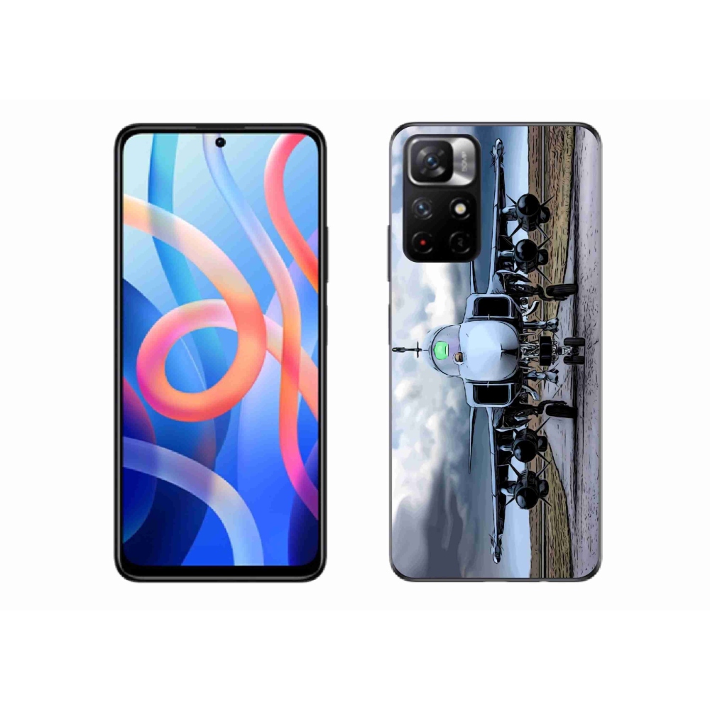 Gélový kryt mmCase na Xiaomi Poco M4 Pro 5G - vojenské lietadlo