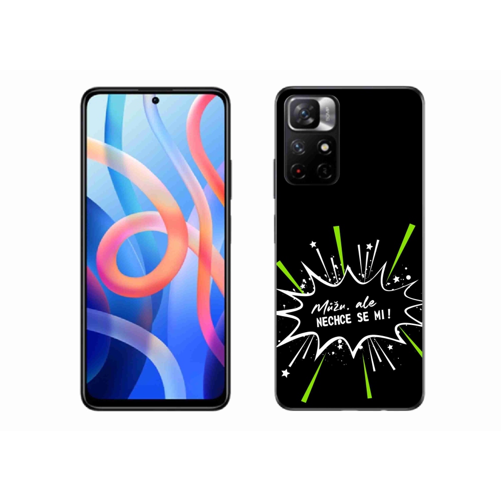 Gélový kryt mmCase na Xiaomi Poco M4 Pro 5G - vtipný text 11 čierne pozadie