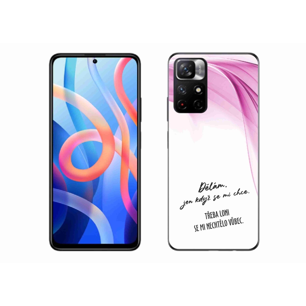 Gélový kryt mmCase na Xiaomi Poco M4 Pro 5G - vtipný text 12 biele pozadie