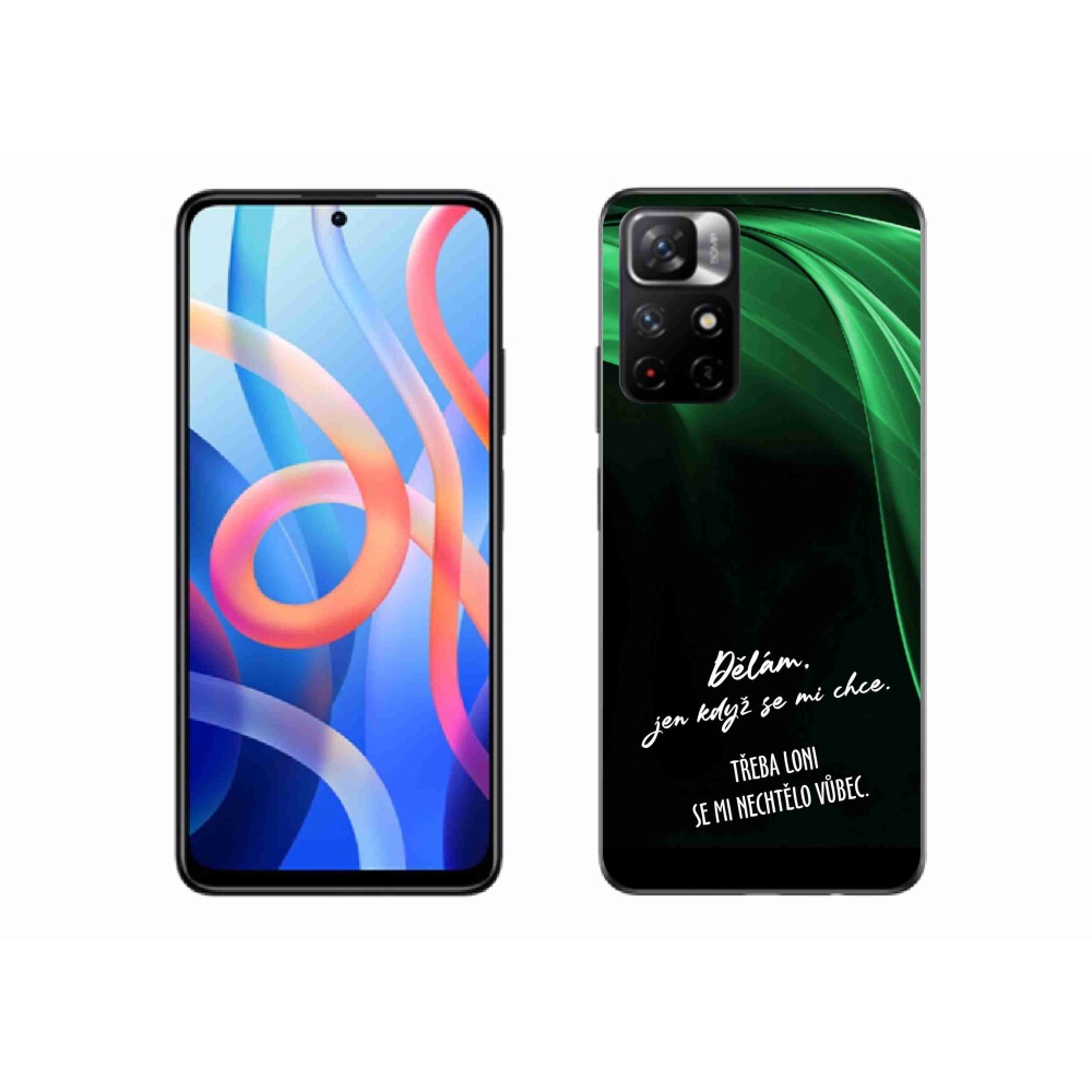 Gélový kryt mmCase na Xiaomi Poco M4 Pro 5G - vtipný text 12 čierne pozadie