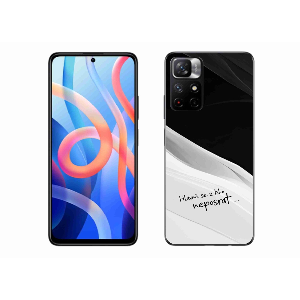 Gélový kryt mmCase na Xiaomi Poco M4 Pro 5G - vtipný text 13 bieločierne pozadie