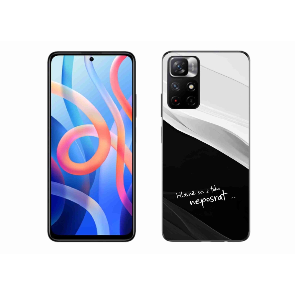 Gélový kryt mmCase na Xiaomi Poco M4 Pro 5G - vtipný text 13 čiernobiele pozadie