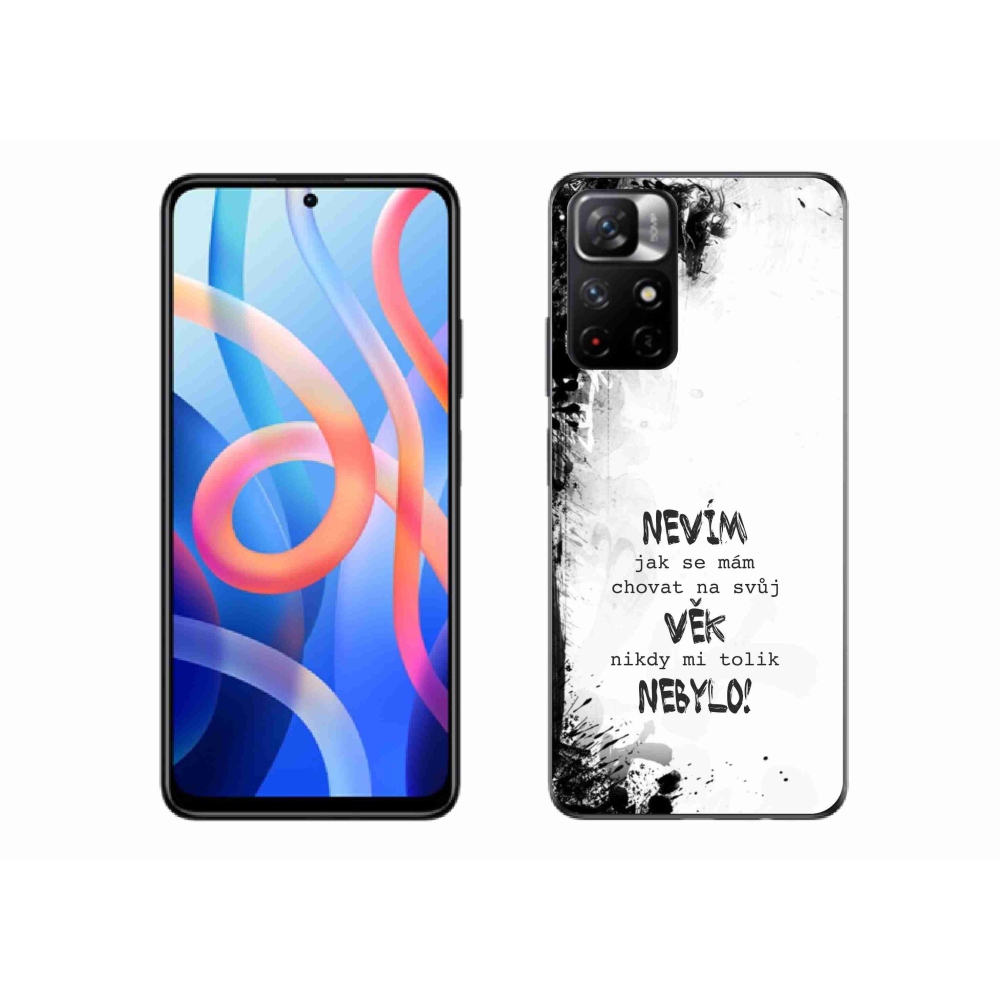 Gélový kryt mmCase na Xiaomi Poco M4 Pro 5G - vtipný text 14 biele pozadie