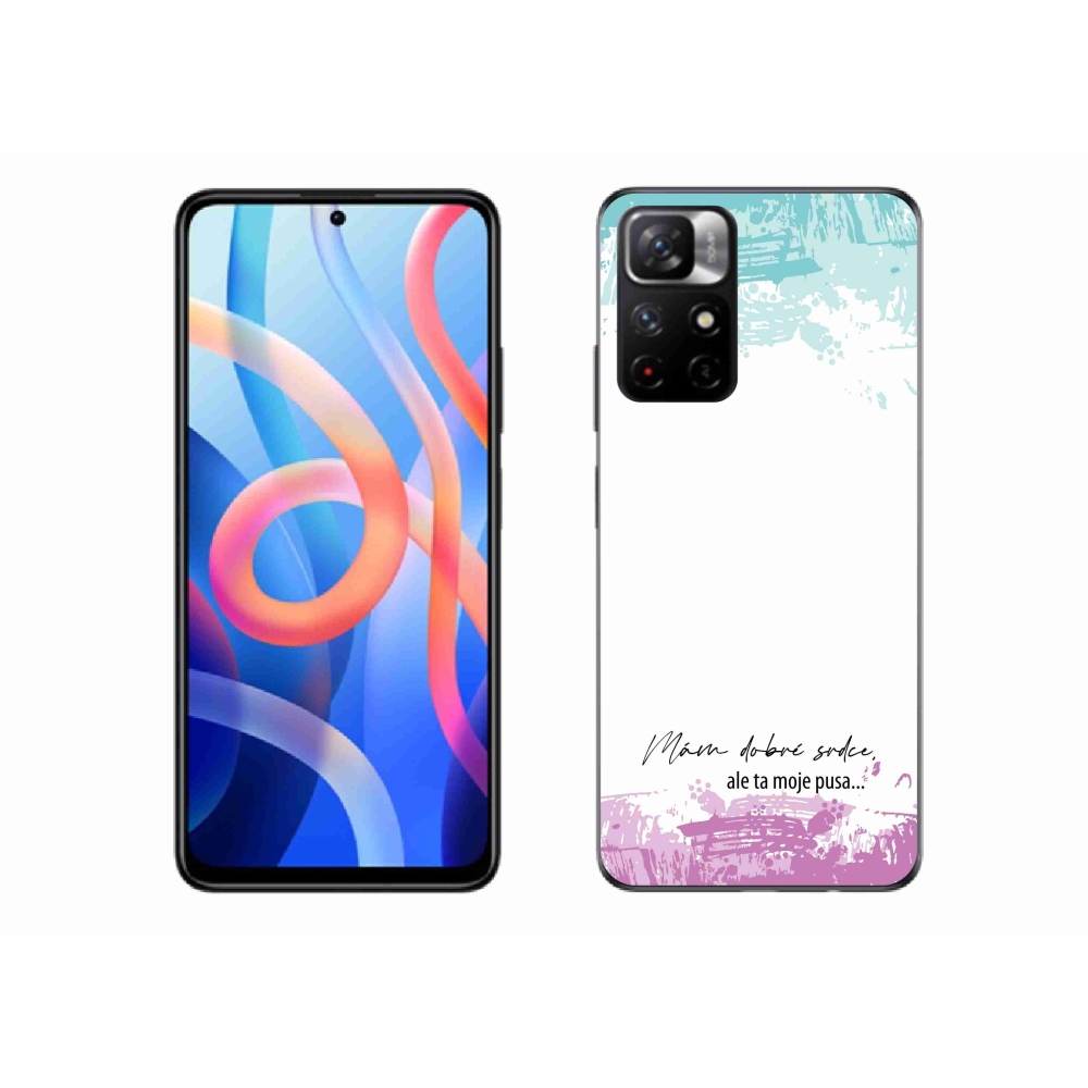 Gélový kryt mmCase na Xiaomi Poco M4 Pro 5G - vtipný text 3 biele pozadie