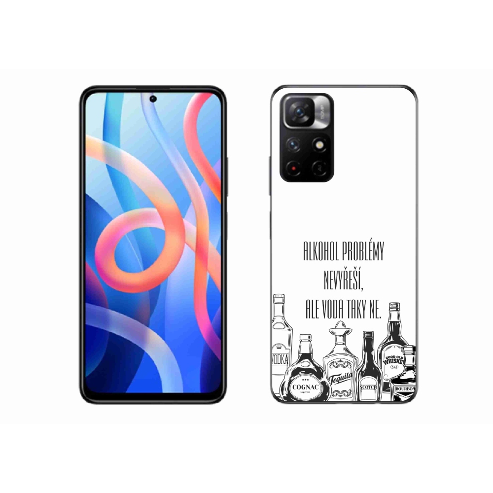 Gélový kryt mmCase na Xiaomi Poco M4 Pro 5G - vtipný text biele pozadie