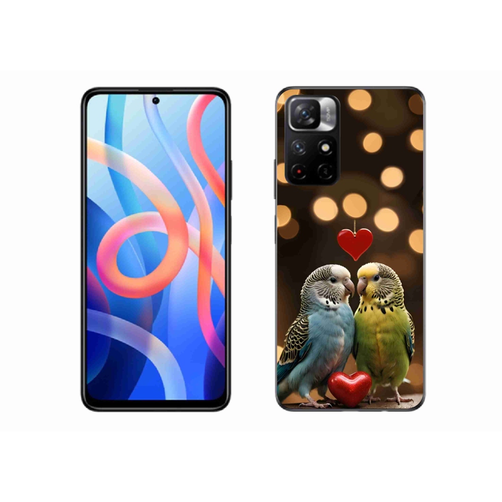 Gélový kryt mmCase na Xiaomi Poco M4 Pro 5G - zamilovaní papagáje