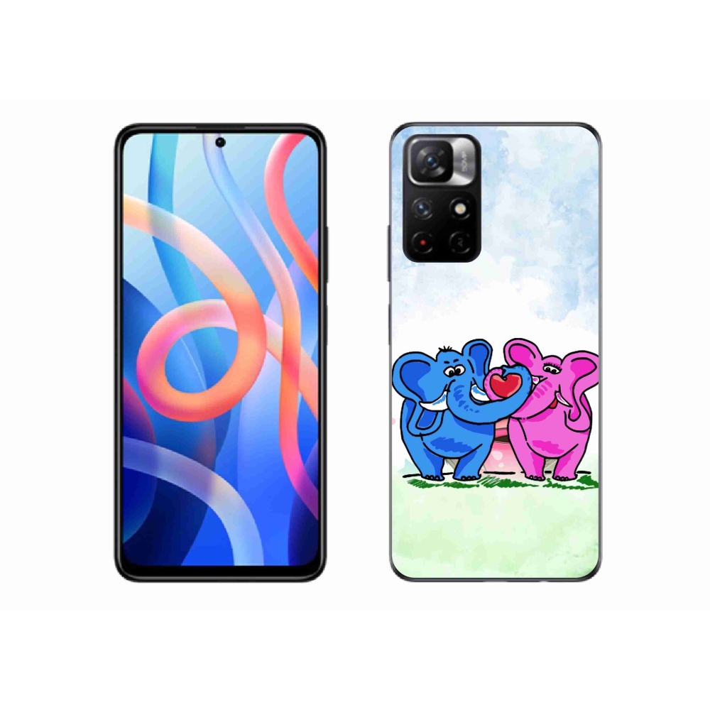 Gélový kryt mmCase na Xiaomi Poco M4 Pro 5G - zamilovaní slony