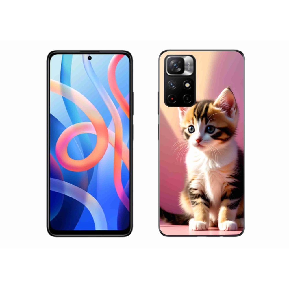 Gélový kryt mmCase na Xiaomi Poco M4 Pro 5G - zvedavé mačiatko 2