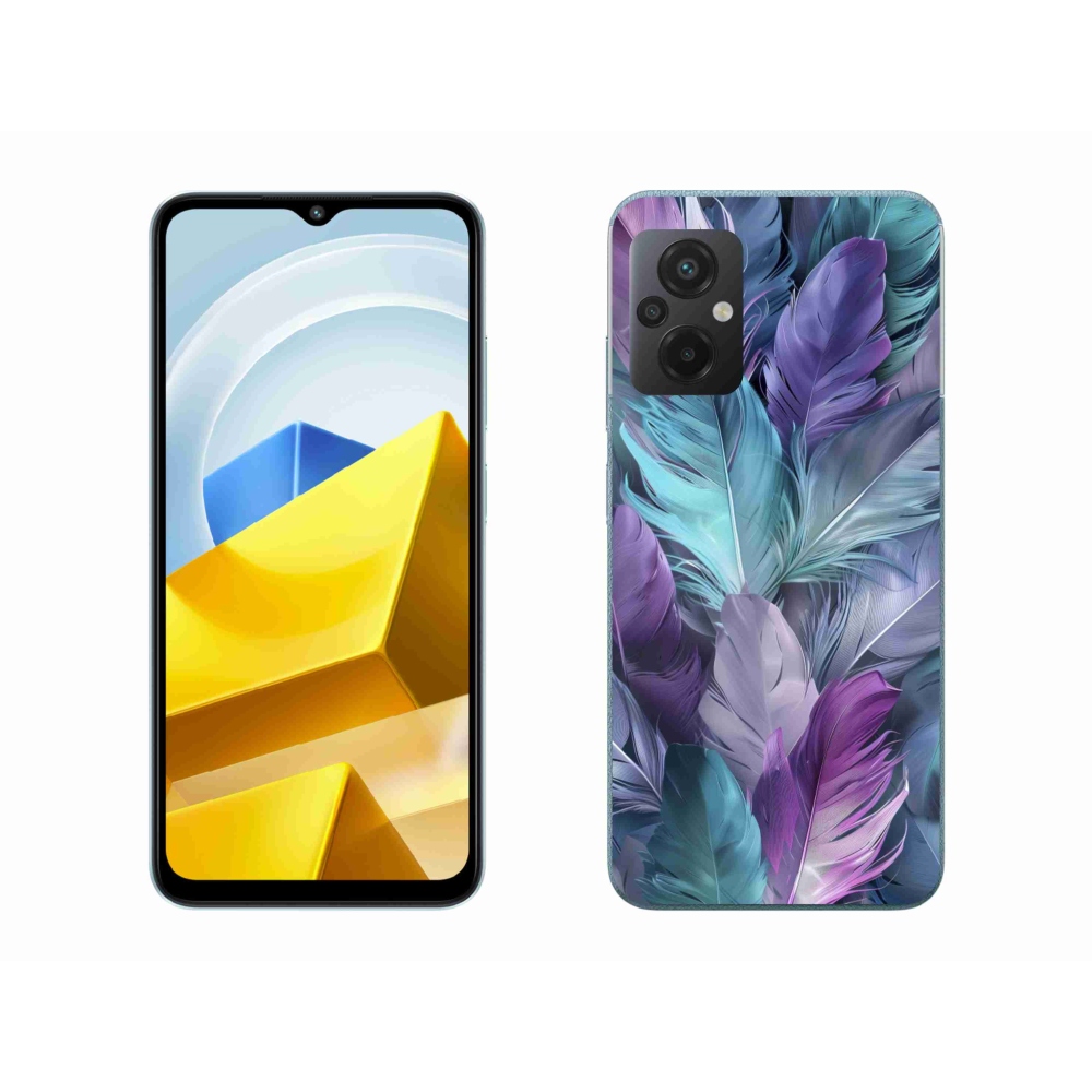 Gélový kryt mmCase na Xiaomi Poco M5 4G - farebné perie 2