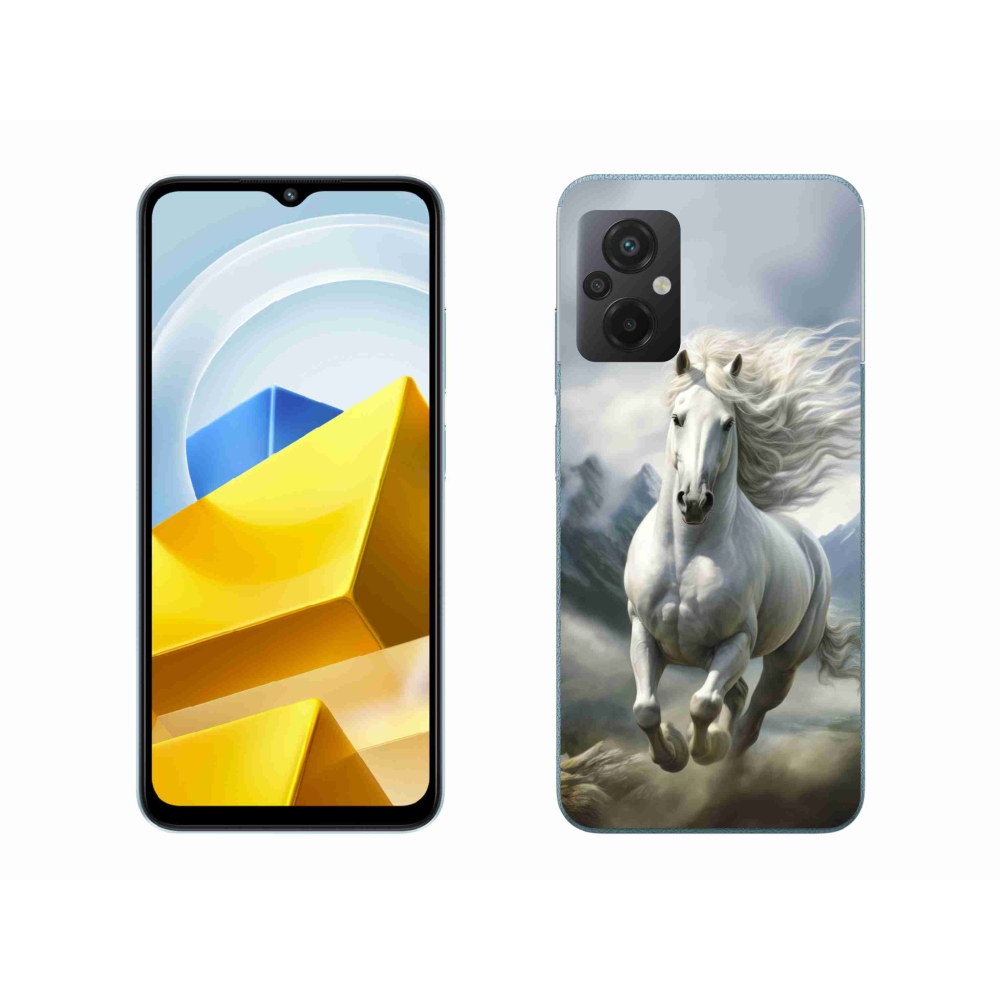 Gélový kryt mmCase na Xiaomi Poco M5 4G - bežiaci biely kôň 3