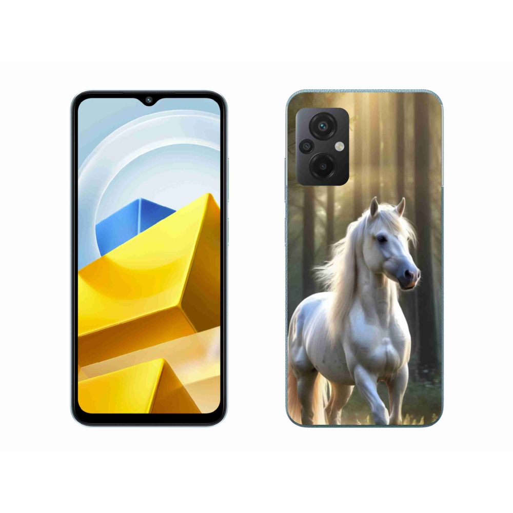 Gélový kryt mmCase na Xiaomi Poco M5 4G - biely kôň 3