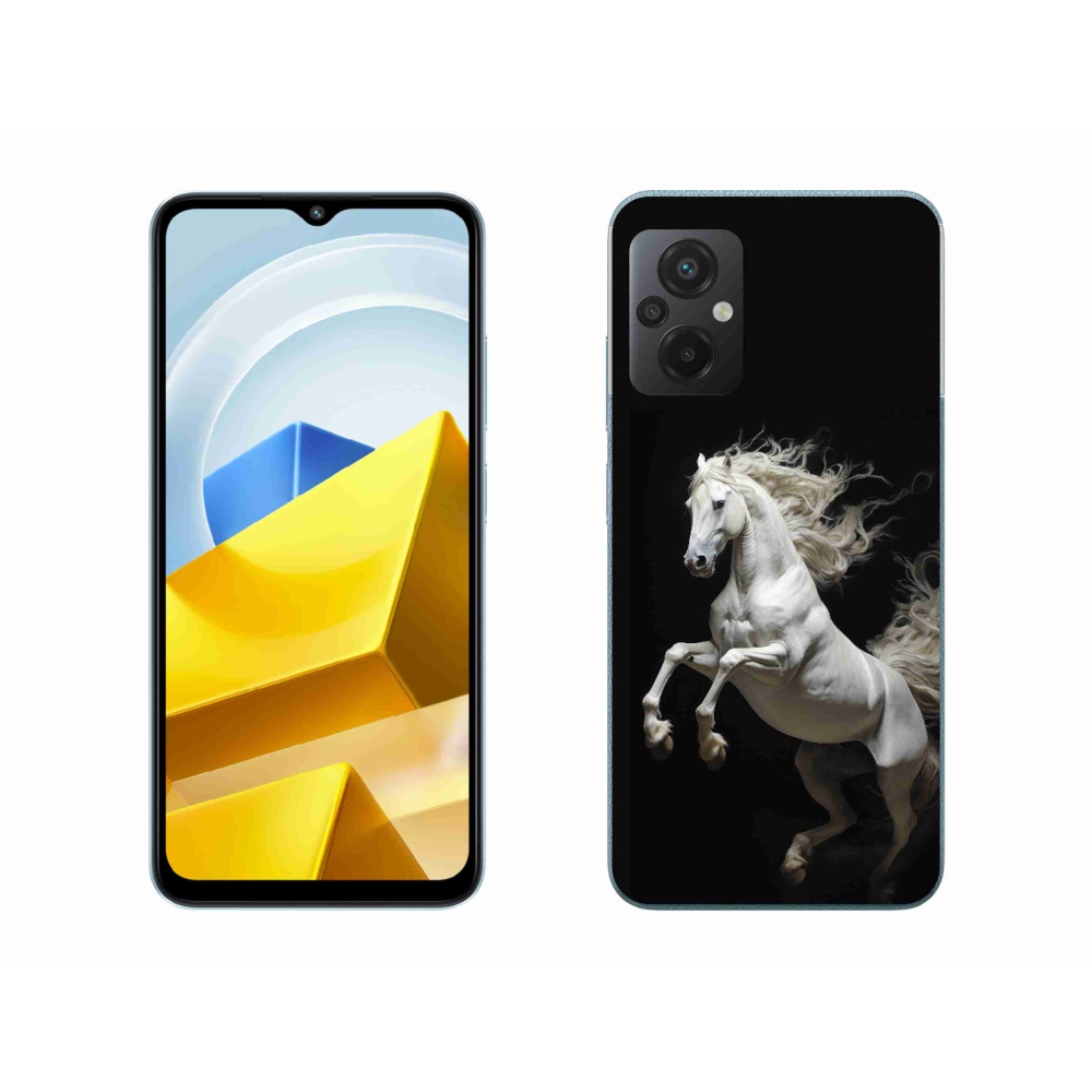 Gélový kryt mmCase na Xiaomi Poco M5 4G - biely kôň 4