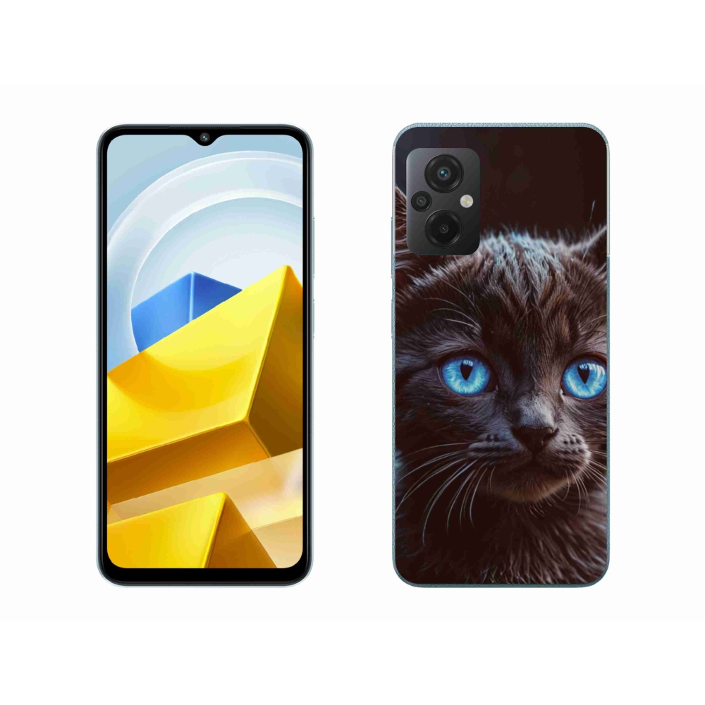 Gélový kryt mmCase na Xiaomi Poco M5 4G - čierne mačiatko 2