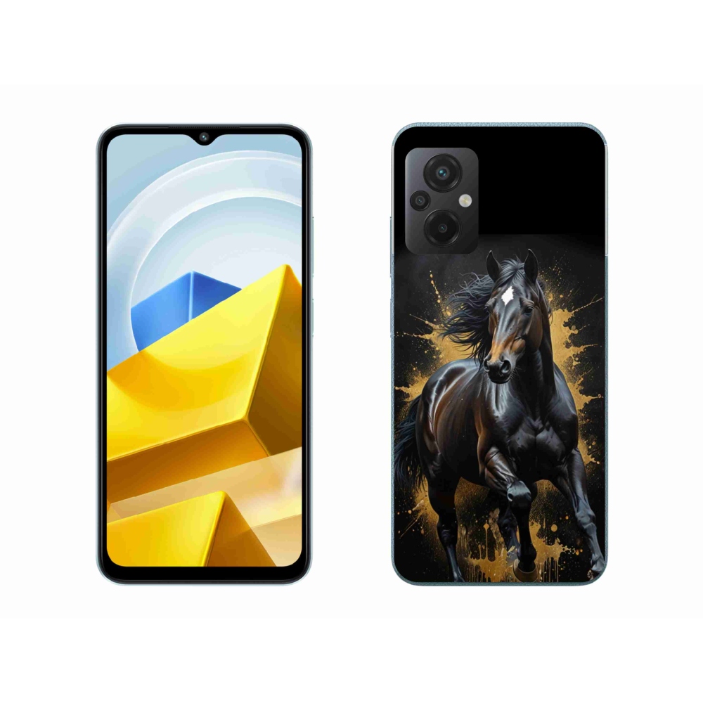 Gélový kryt mmCase na Xiaomi Poco M5 4G - elegantný čierny žrebec
