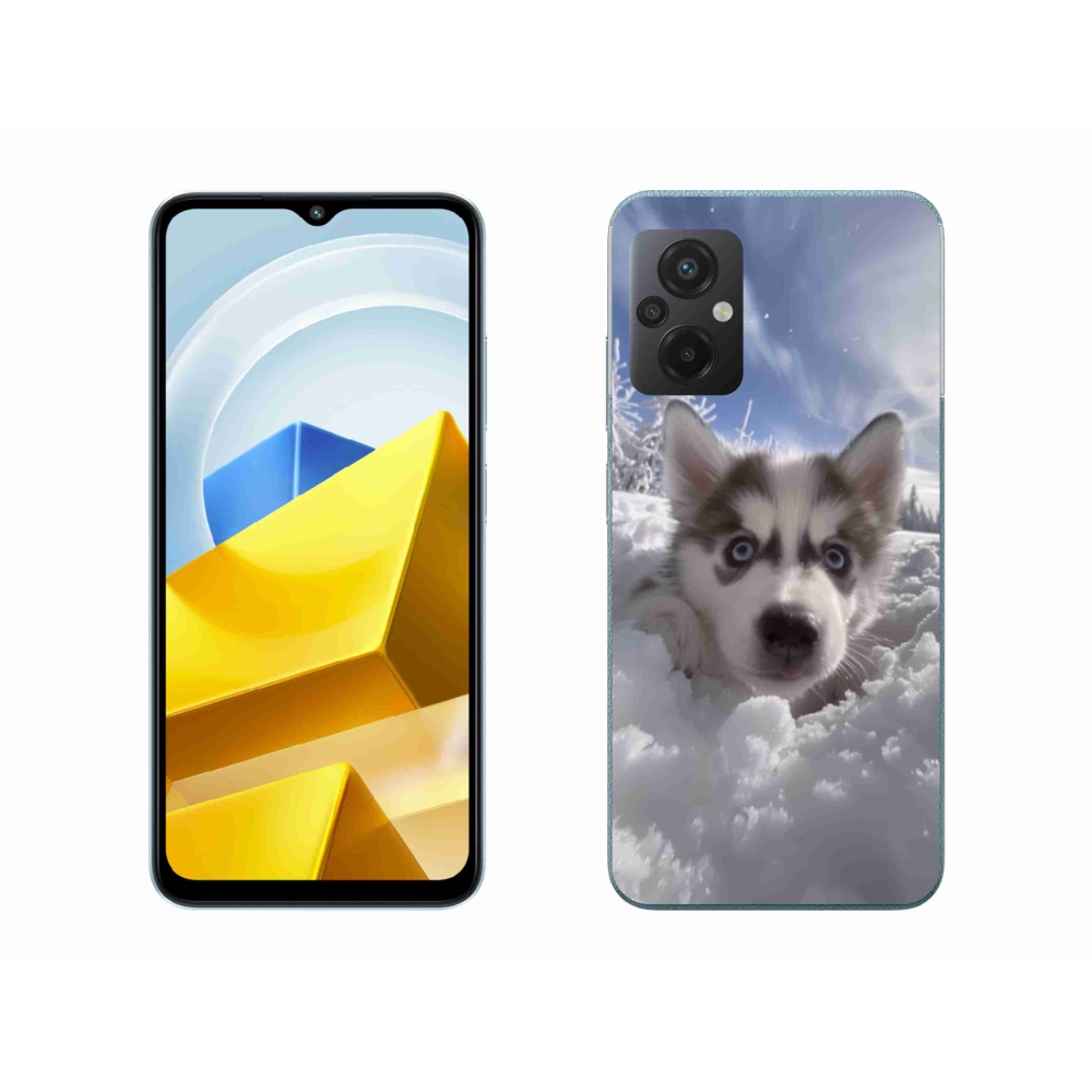 Gélový kryt mmCase na Xiaomi Poco M5 4G - husky v snehu