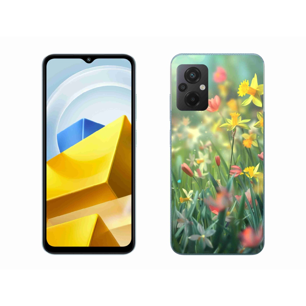 Gélový kryt mmCase na Xiaomi Poco M5 4G - jarné kvety