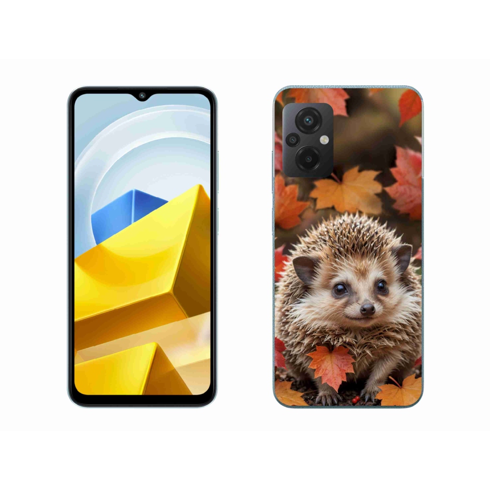 Gélový kryt mmCase na Xiaomi Poco M5 4G - ježko v lístí