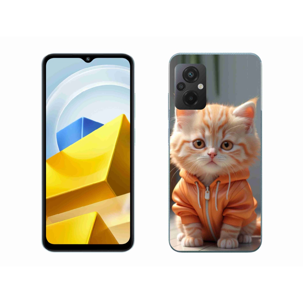 Gélový kryt mmCase na Xiaomi Poco M5 4G - mačiatko v mikine