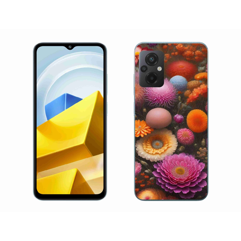 Gélový kryt mmCase na Xiaomi Poco M5 4G - kvetinová kompozícia