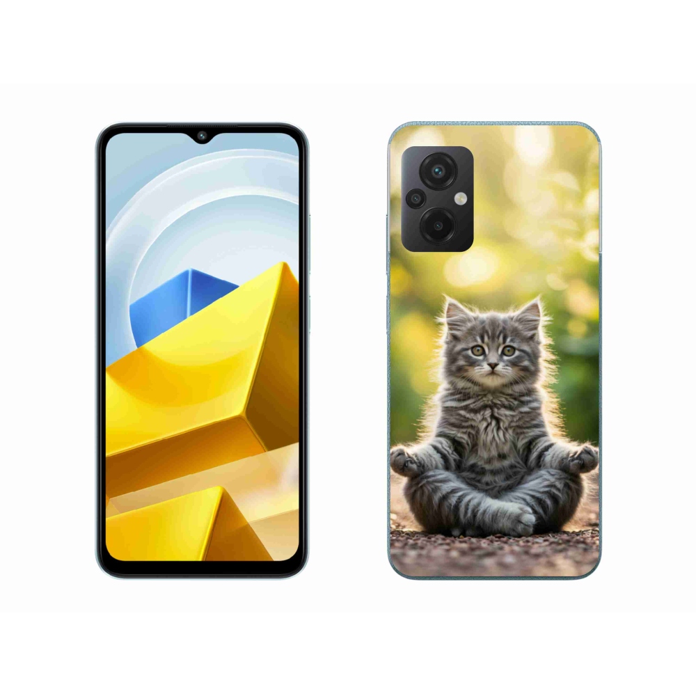 Gélový kryt mmCase na Xiaomi Poco M5 4G - meditujúce mačiatko