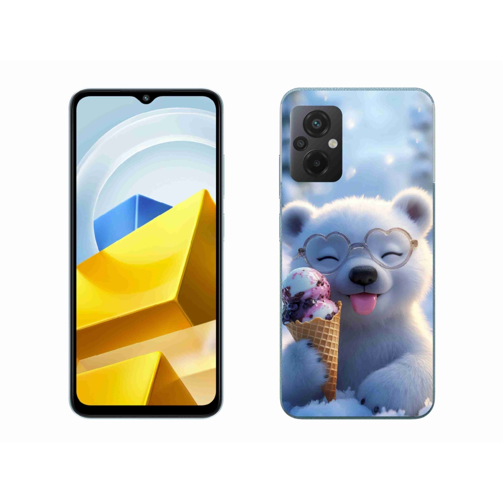 Gélový kryt mmCase na Xiaomi Poco M5 4G - medvedík so zmrzlinou