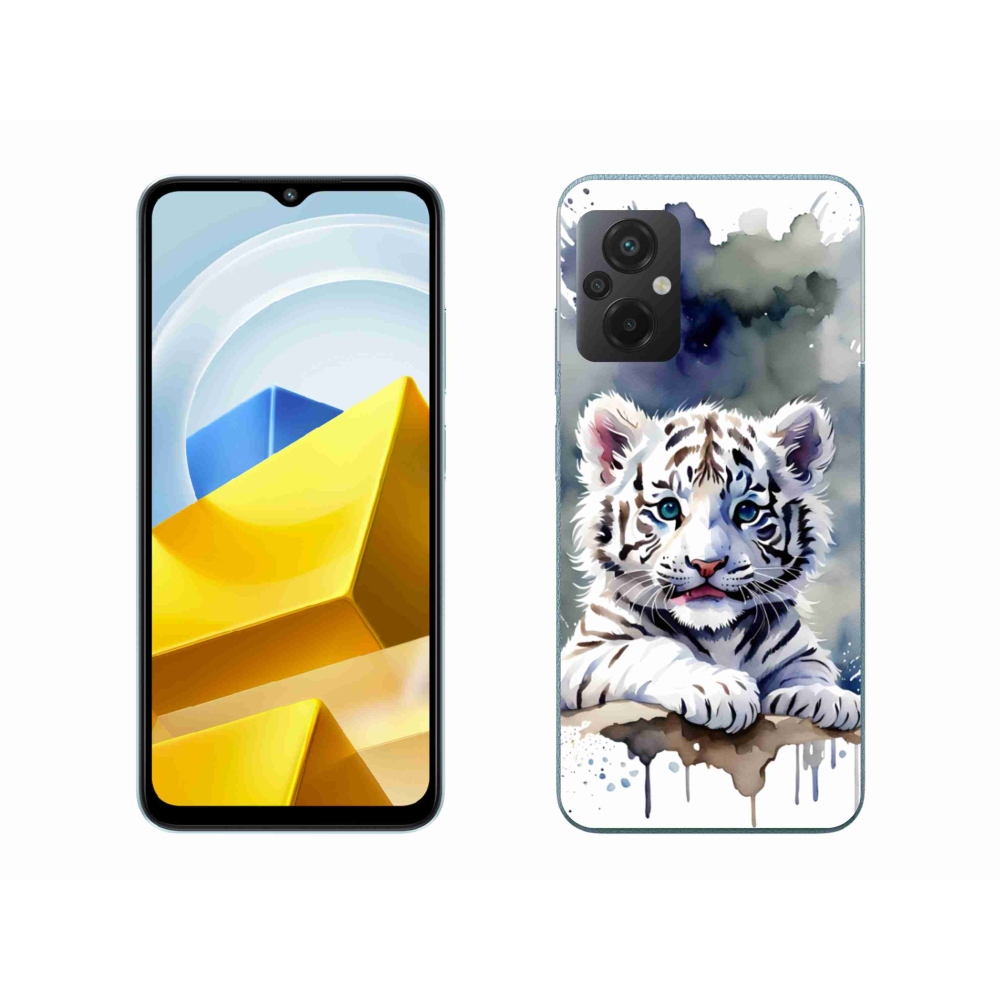 Gélový kryt mmCase na Xiaomi Poco M5 4G - mláďa bieleho tigra